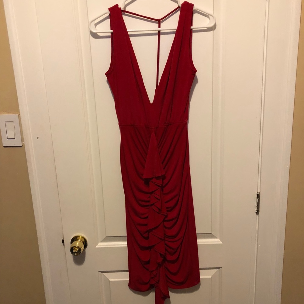 Red club dress